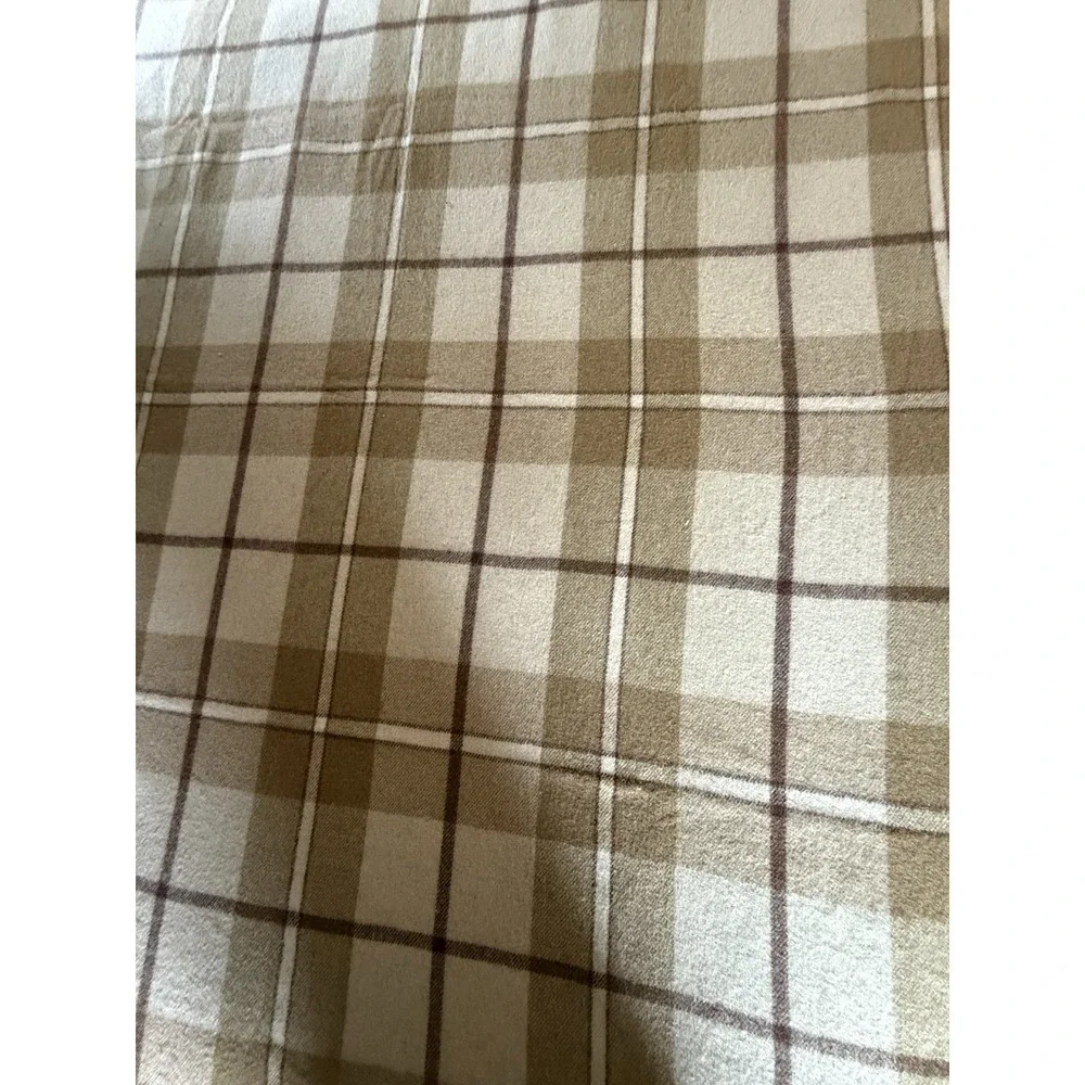 Lauren Ralph Lauren Vintage Wool Blanket Brown Plaid Fringe Camp Cabin 51